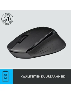 M330 Silent Click Wireless Maus – Ideal für ruhige Büros in Schwarz