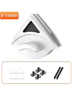Magnetischer Glasreiniger in Weiß/ Schwarz, 8-15 mm Glasdicke