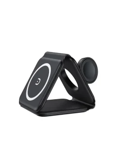 Magnetisches 3-in-1-Ladegerät in Schwarz