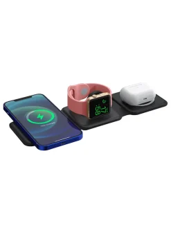 Magnetisches 3-in-1-Ladegerät in Schwarz