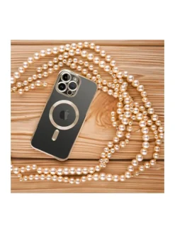 MagSafe Hülle mit Kameraschutz kompatibel mit iPhone 16 Plus Gold in Gold