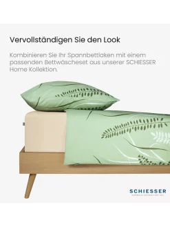 Mako-Jersey-Spannbettlaken in Creme