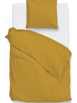 Mako-Satin-Bettwäsche-Set "Satinado" in Gelb