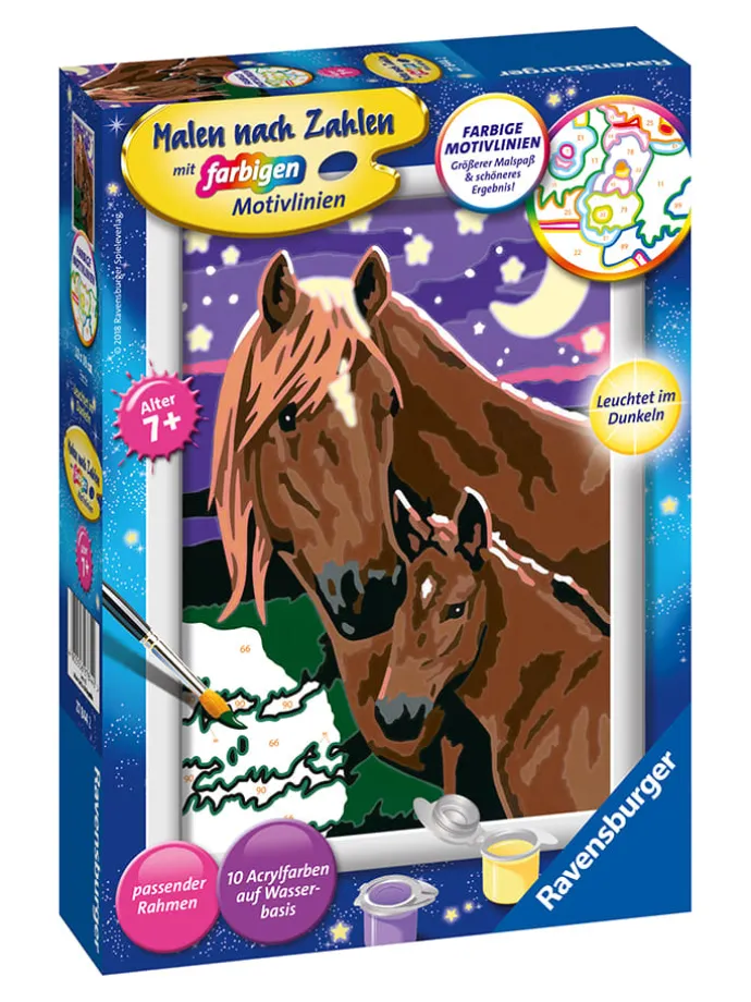 Malen nach Zahlen-Set "Pferde" - ab 7 Jahren