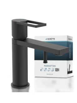 MANHATTAN Waschtischarmatur, Schwarz matt