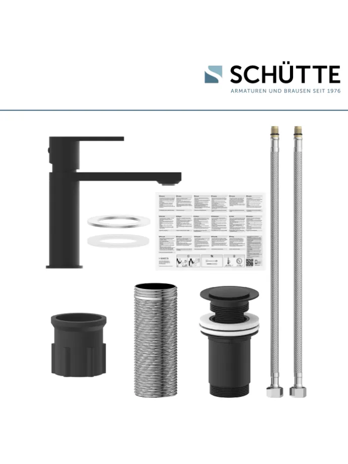 MANHATTAN Waschtischarmatur, Schwarz matt