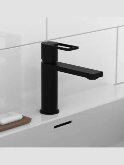 MANHATTAN Waschtischarmatur, Schwarz matt