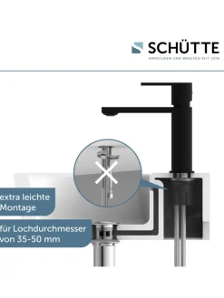 MANHATTAN Waschtischarmatur, Schwarz matt