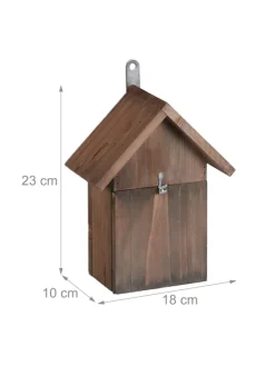 Marienkäferhaus in Braun - (B)18 x (H)23 x (T)10 cm