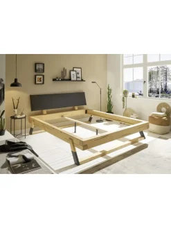 Massivholz Balkenbett Lobia180x200 cm in Fichte geölt