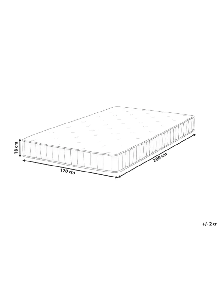 Matratze DUO in Weiß - (W) 120 x (H) 20 x (L) 200 cm