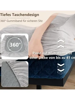 Matratzenschoner 90 x 200 cm in Grau