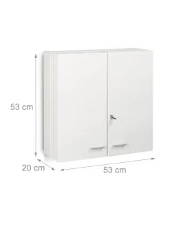 Medikamentenschrank in Weiß - (B)53 x (H)53 x (T)20 cm