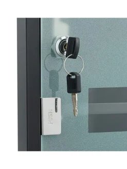 Medizinschrank in Schwarz - (B)30 x (H)30 x (T)17,5 cm