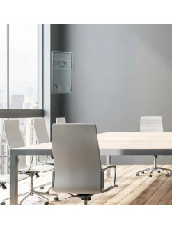 Medizinschrank in Silber - (B)30 x (H)56 x (T)18 cm