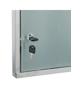 Medizinschrank in Silber - (B)30 x (H)56 x (T)18 cm