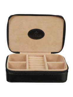 Merino Schmuckkasten 14 cm in schwarz