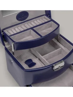 Merino Schmuckkasten 14 cm in dunkelblau