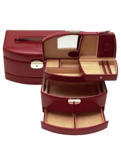 Merino Schmuckkasten 23 cm in rot