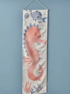 Messlatte "Marine" in Hellblau/ Rosa - (B)35 x (H)115 cm