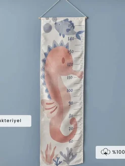 Messlatte "Marine" in Hellblau/ Rosa - (B)35 x (H)115 cm