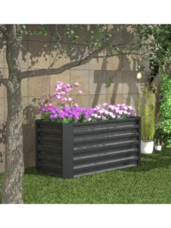 Metall Pflanzbeet Hochbeet Gartenbeet 120x60 Galdo in Schwarz
