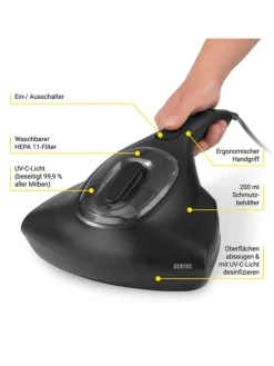 Milbensauger mit herausnehmbarer Hepa-Filter