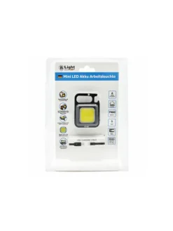 Mini LED Akku Leuchte - 6 Watt Ultra COB in Schwarz