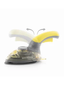 Mini-Bügeleisen 2in1 "Veliron" in Grau/ Gelb