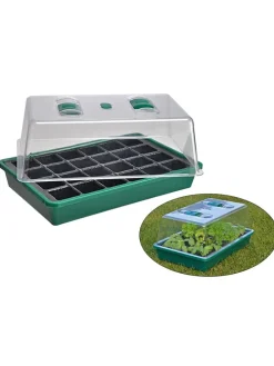 Mini-Gewächshaus in Grün - (B)38 x (H)18 x (T)24,5 cm