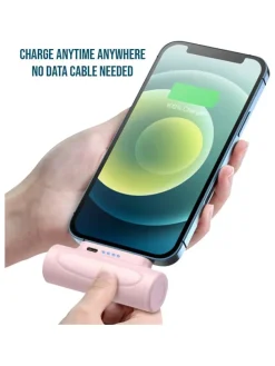 Mini-Powerbank 5.000 mAh in Rosa/ Rosa