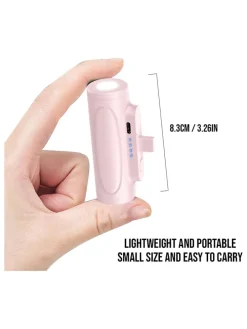 Mini-Powerbank 5.000 mAh in Rosa/ Rosa