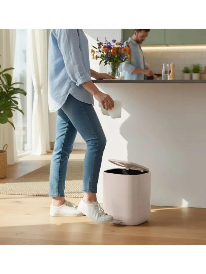 Mülleimer Bad in Beige - 5 l