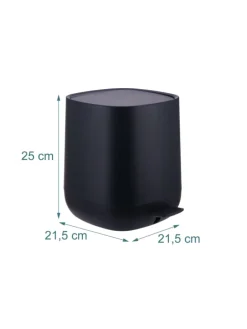 Mülleimer Bad in Schwarz - 5 l