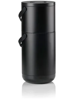 Mülleimer "Circular" in Schwarz - 22+12 l