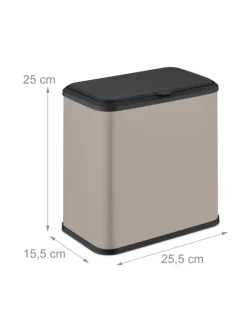 Mülleimer in Beige - 5 Liter