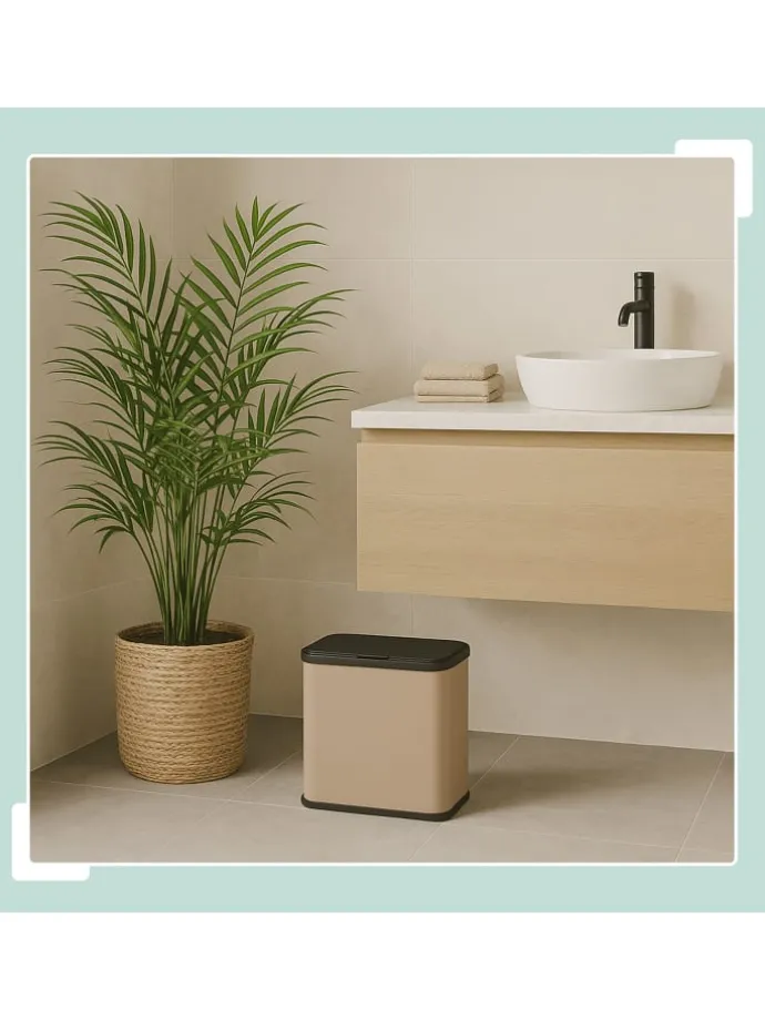 Mülleimer in Beige - 5 Liter