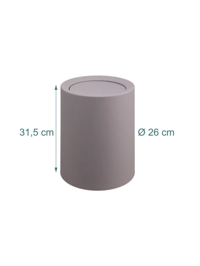 Mülleimer in Beige - 13 Liter