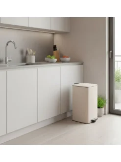 Mülleimer in Beige - 30 Liter