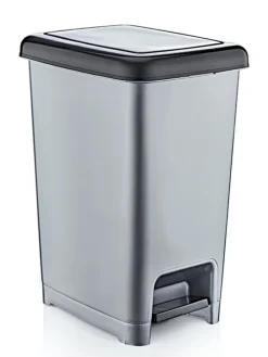 Mülleimer in Grau - (B)22,5 x (H)39,9 x (T)31 cm