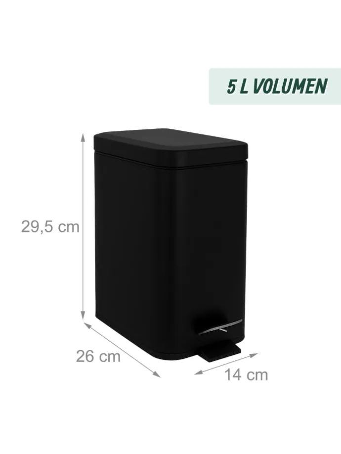 Mülleimer in Schwarz - 5 l