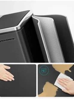 Mülleimer in Schwarz - (B)41 x (H)44,5 x (T)27,5 cm