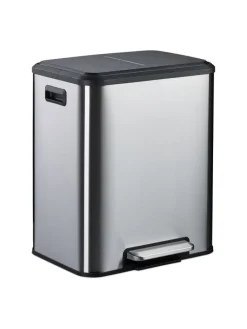 Mülleimer in Silber - 2 x 15 Liter