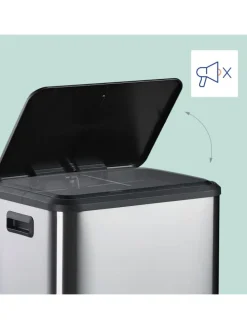 Mülleimer in Silber - 2 x 15 Liter