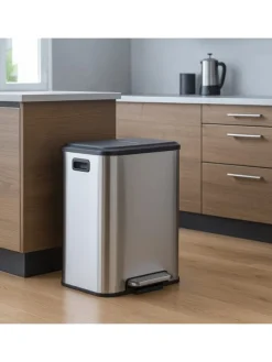 Mülleimer in Silber - 2 x 15 Liter