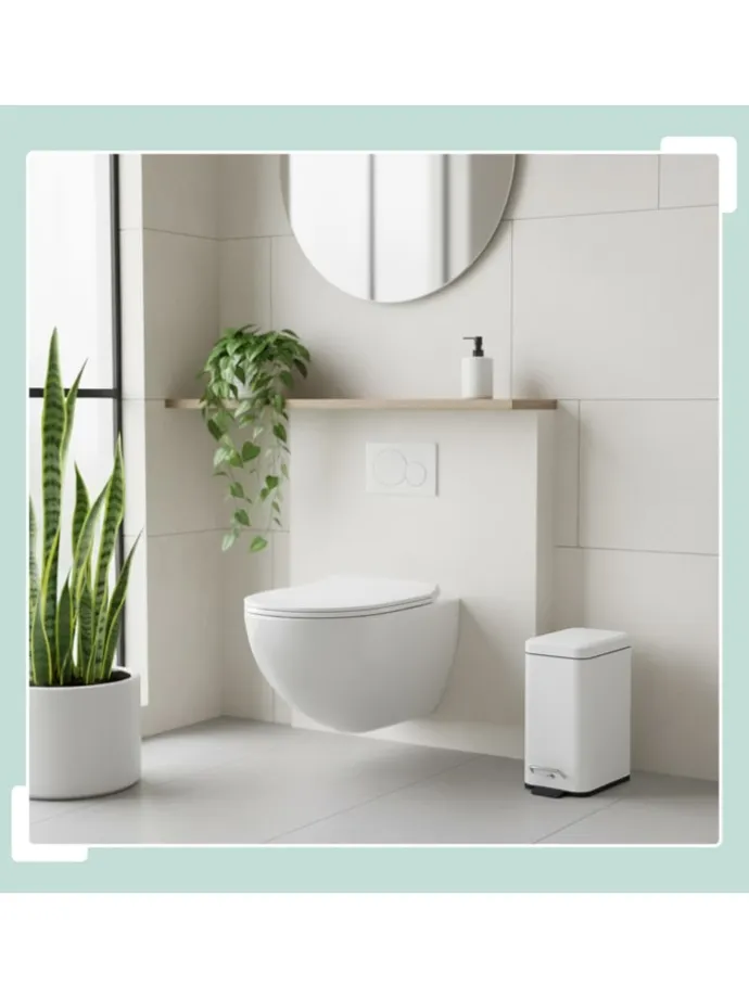 Mülleimer in Weiß - 5 l