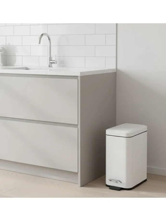 Mülleimer in Weiß - 5 l