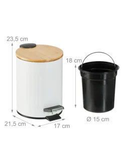 Mülleimer in Weiß - 3 l