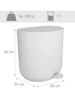Mülleimer in Weiß - 10 Liter