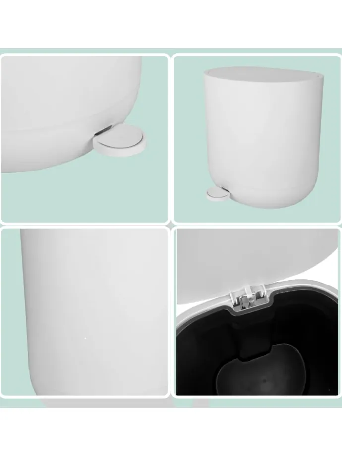 Mülleimer in Weiß - 10 Liter